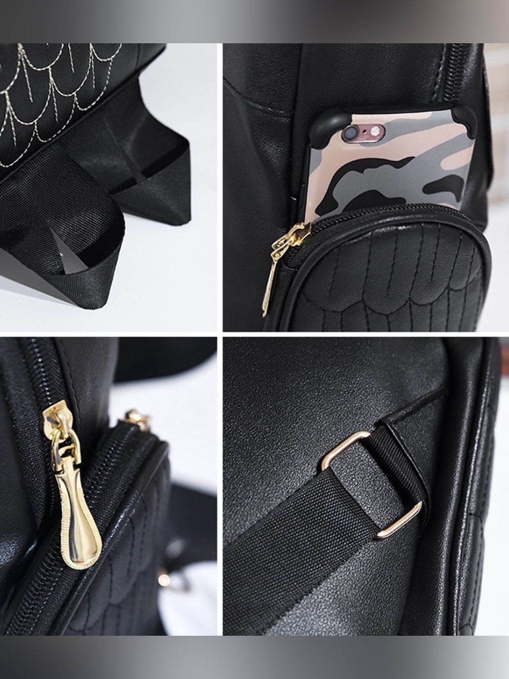 Black owl backpack is a versatile novelty backpack bag multi pocket, NWOT - Picture 9 of 11